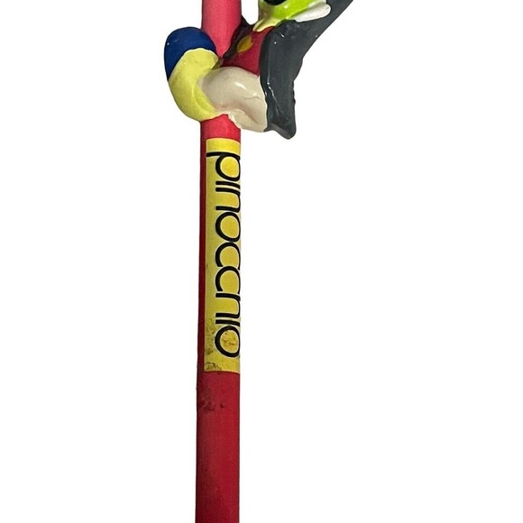 Vintage Disney PINOCCHIO JIMINY CRICKET Pencil with Topper Figure Applause - Picture 3 of 8